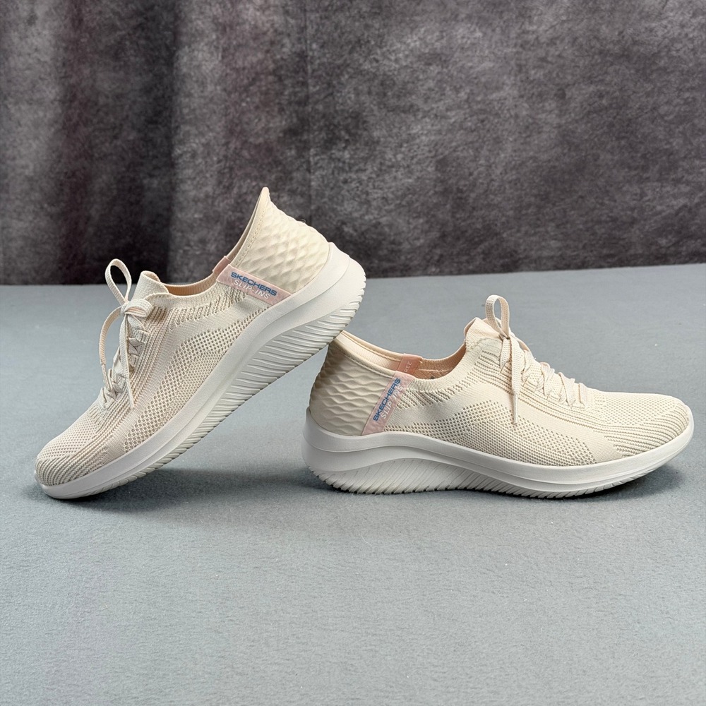 Skechers Slip-ins Ultra Flex 3.0 Brilliant Path Natural Cream Shoes 149710 7.5 - Picture 11 of 12